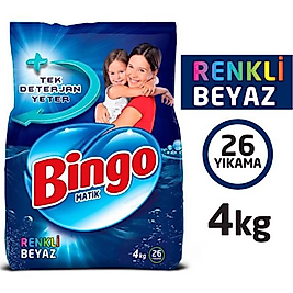 BINGO MATIK 4KG RENKLI VE BEYAZLAR ICIN